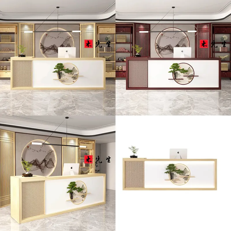 Solid Wood Reception Desk New  - Spa And Wellness Hotel 评论和价格